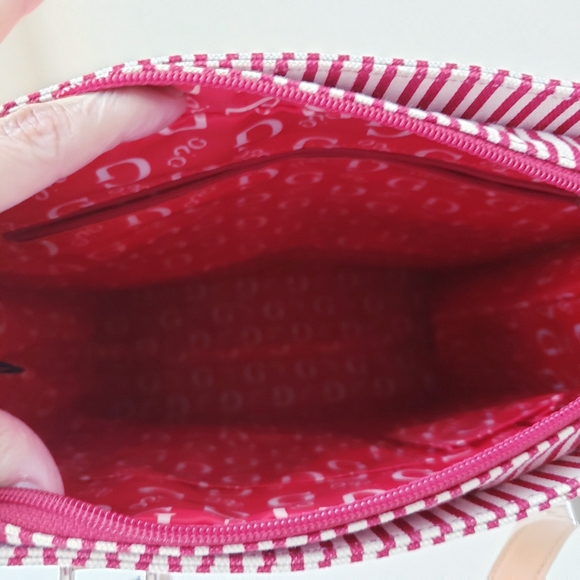 Vintage Guess Red and White Striped Tote Bag - Picture 9 of 16